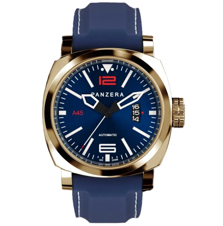 Aquamarine 45 - Gold Blue Silicone