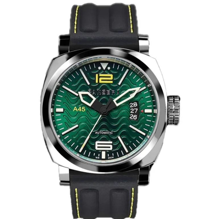 Aquamarine 45 - Green Black Silicone