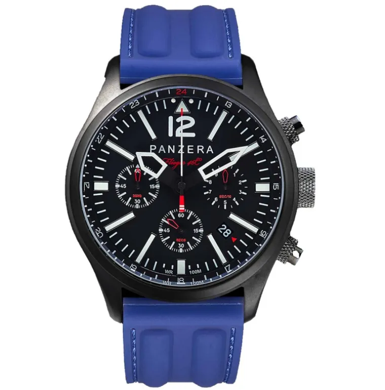 Flieger 46 Chronograph Black Blue