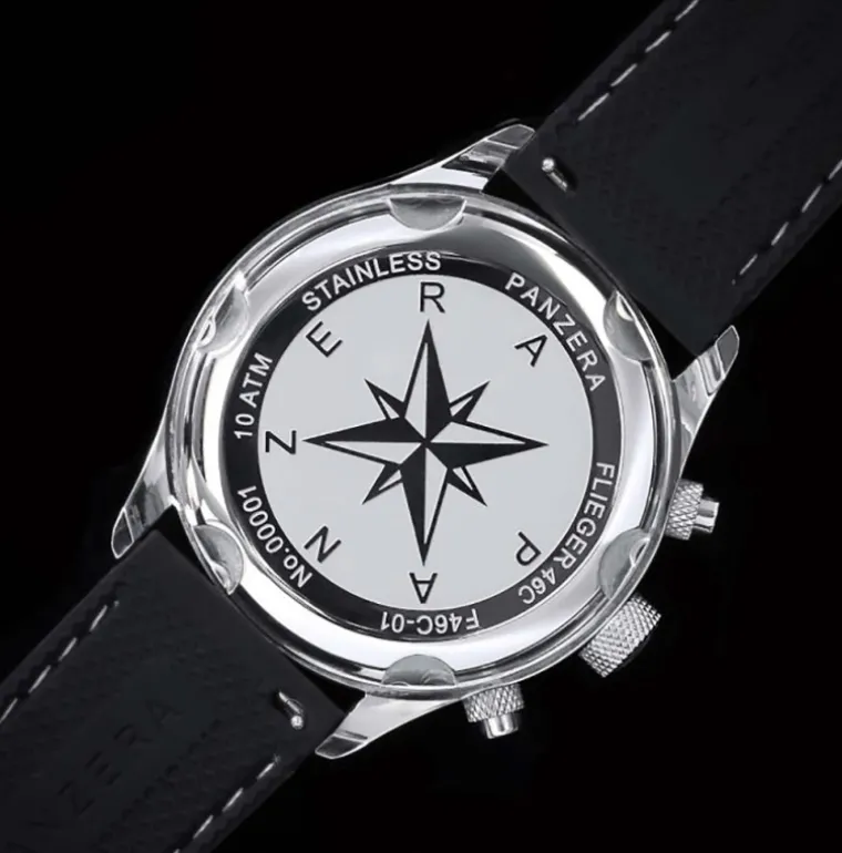 Flieger 46 Chronograph Steel Black