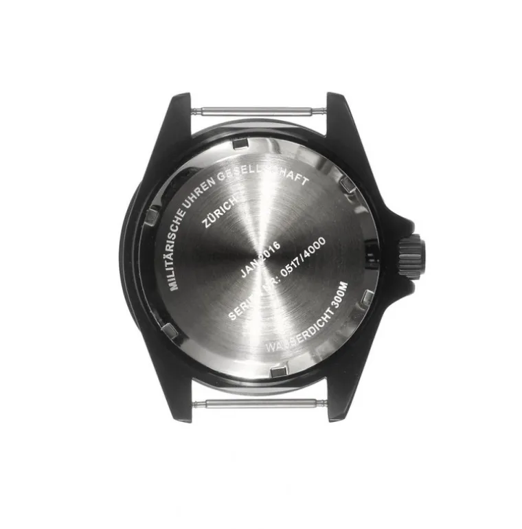 GMT Dual Timezone Military Watch in Black PVD (Bracelet)
