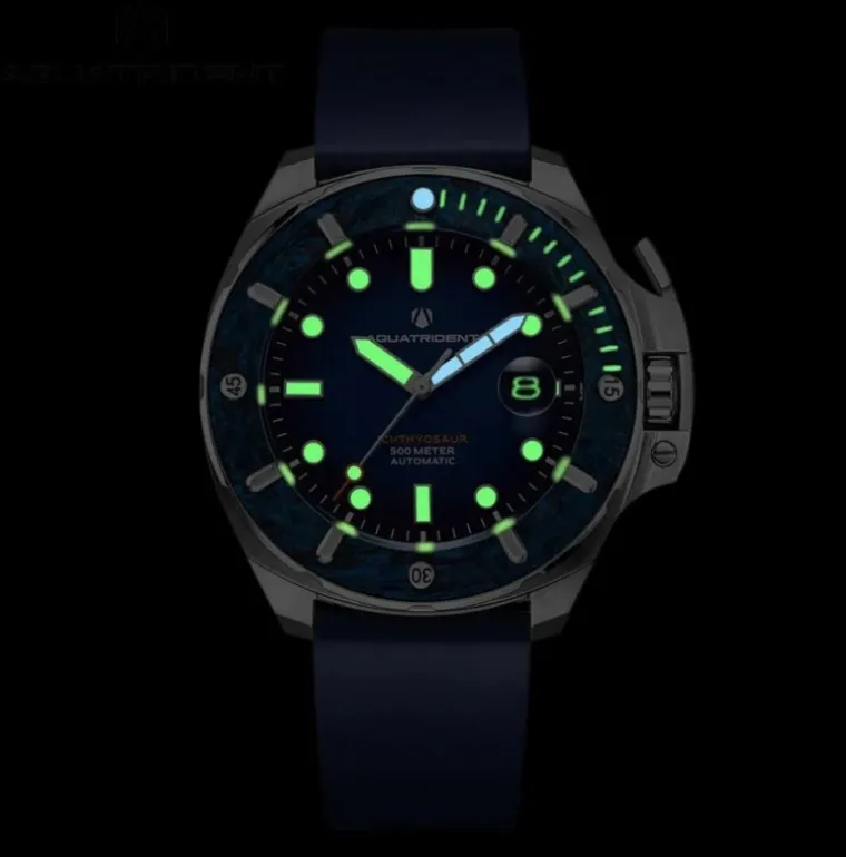 ichthyosaur_m_diver_carbo_5-1.webp Ichthyosaur 500M Diver Carbon Fiber Bezel Grey Dial Orange Fluororubber 45mm