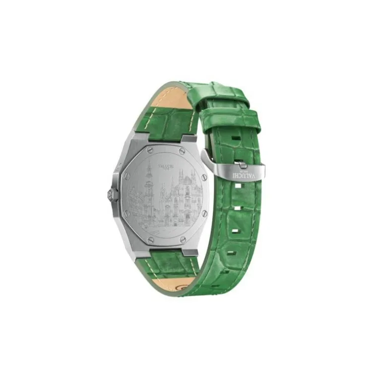 Lunar Calendar - Silver Green Leather