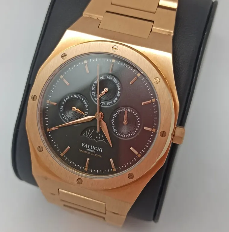 Lunar Calendar Automatic - Rose Gold Black (Lancette scolorite)
