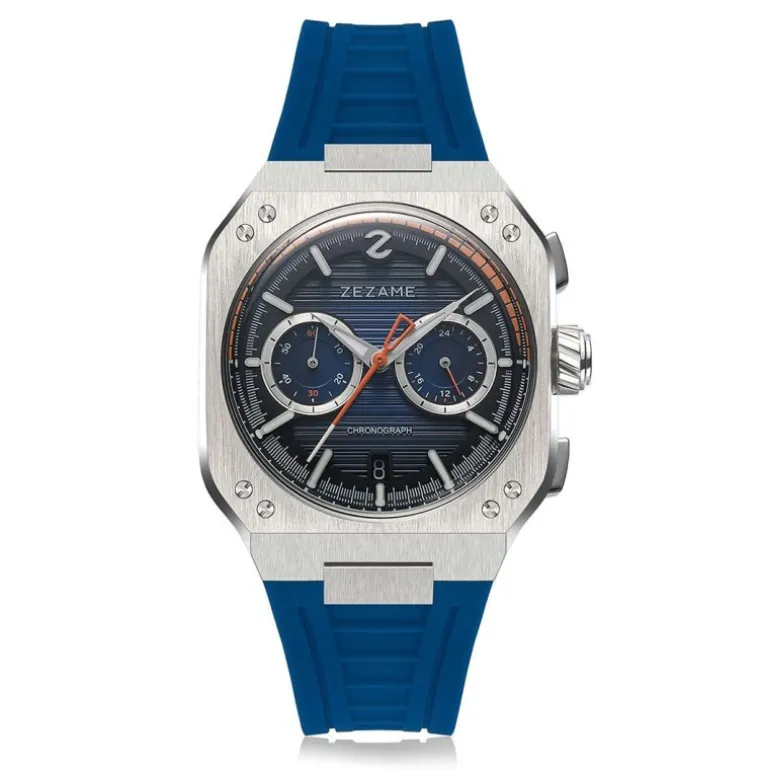 Night Hawk Chronograph Blue Dial with Steel Grey Case 40.5mm