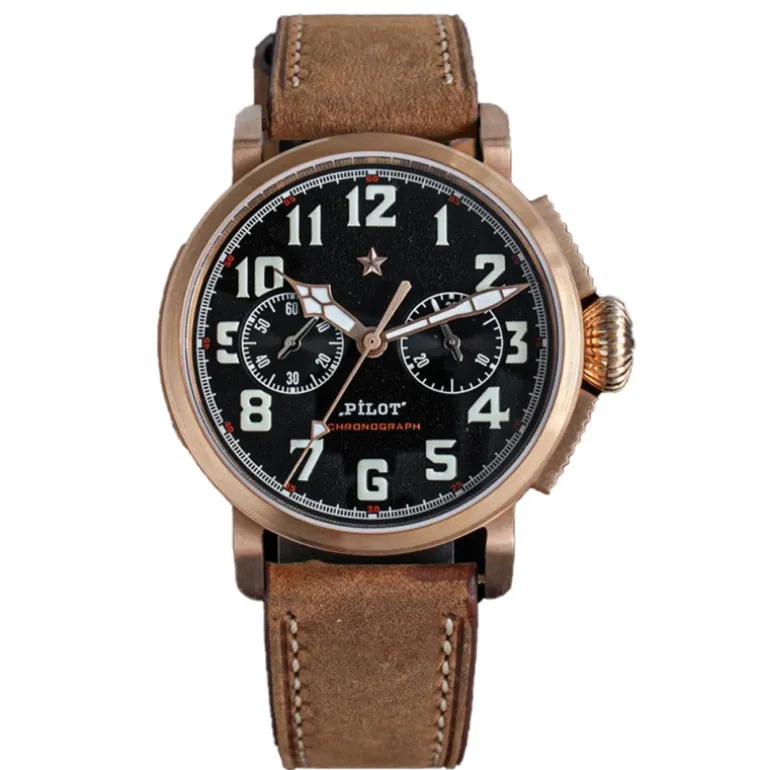 Sugess Pilot Chronograph Bronze