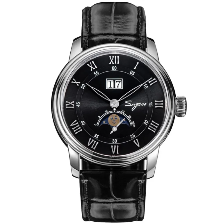 Sugess S437 MoonPhase Master Automatic Black
