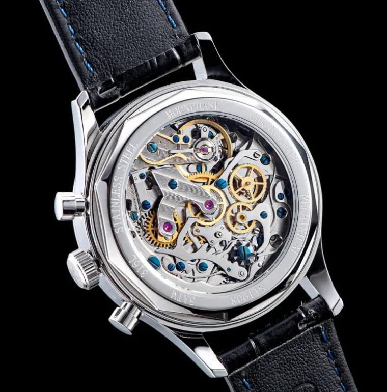 Sugess S389 White MoonPhase Master Chronograph