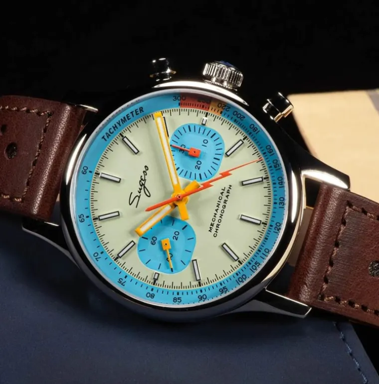 Sugess Teal Blue Chrono 387F