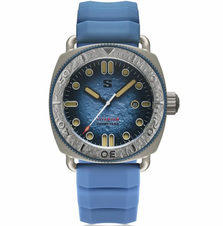 TITANIUM Defender Blue Lunar Dial Blue Silicon Strap