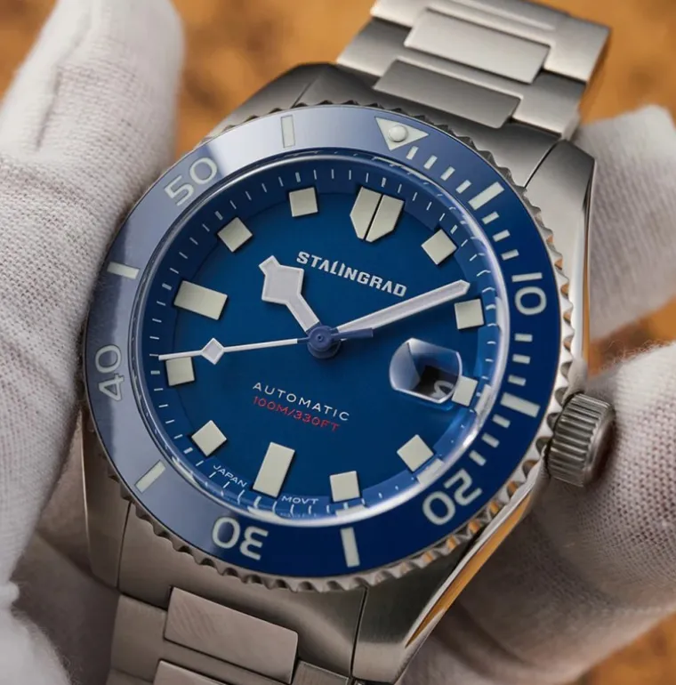 volga_defender_blue_dial__2.webp Volga Defender Blue Dial 316L BRACELET