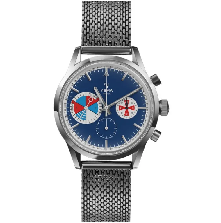 Yachtingraf Croisière Meca-Quartz Mesh Blue