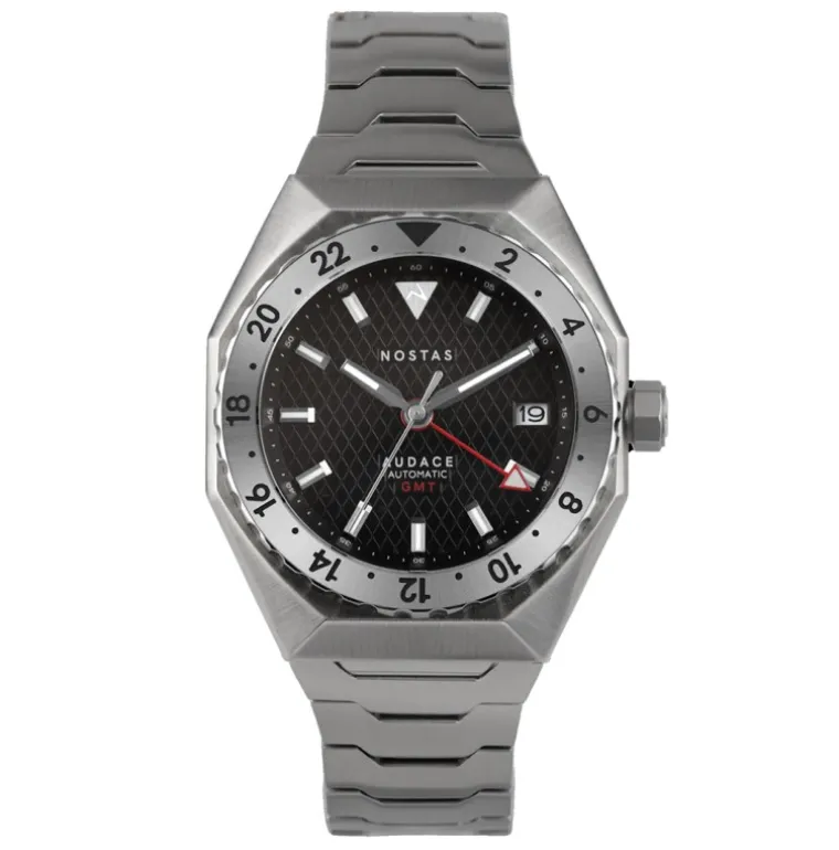 AUDACE GMT NERO ACCIAIO
