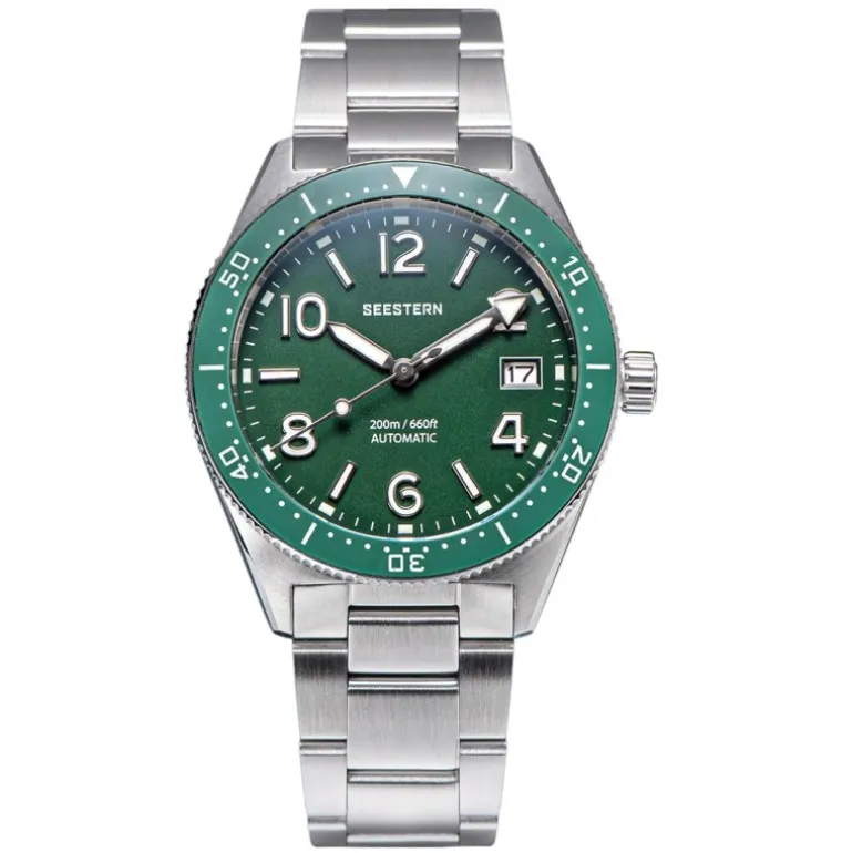 Seestern S434 Green (fibbia e cassa graffiati)
