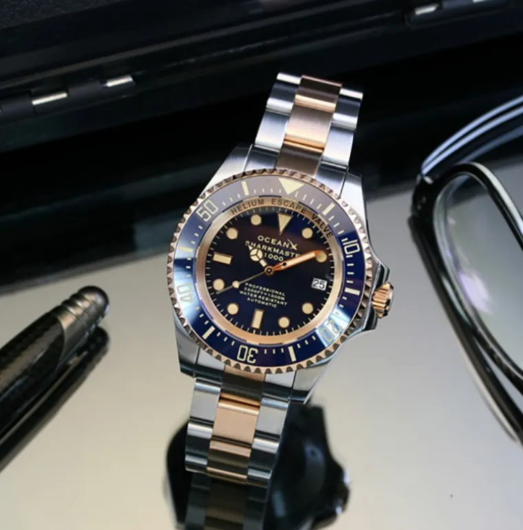 SHARKMASTER 1000 Rosegold Blue
